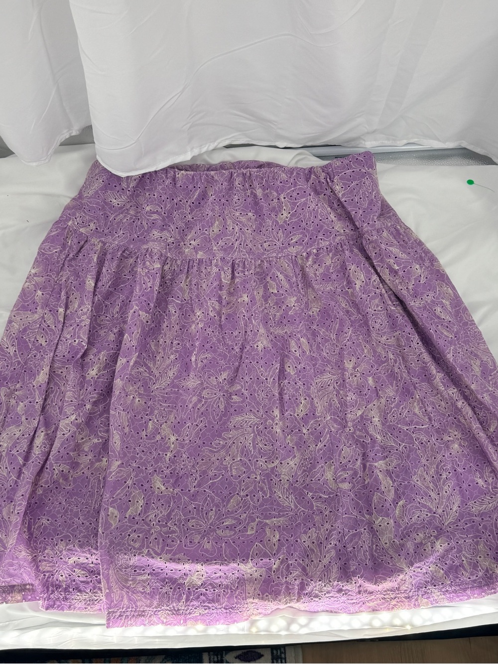 Lane Bryant Lavender Paisley A-Line Skirt 0017